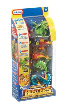 Hasbro - Little Tikes Numbers Busters - Counting & Collectible Action Figure Game that Makes Math Fun - 10 Figures & 10 Cards - Multi