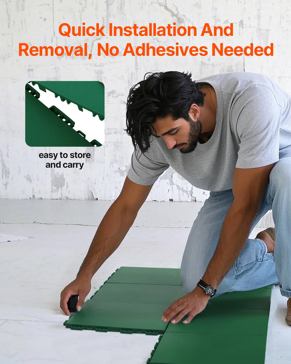 Quick Installation And Removal, No Adhesives Needed

easy to store and carry