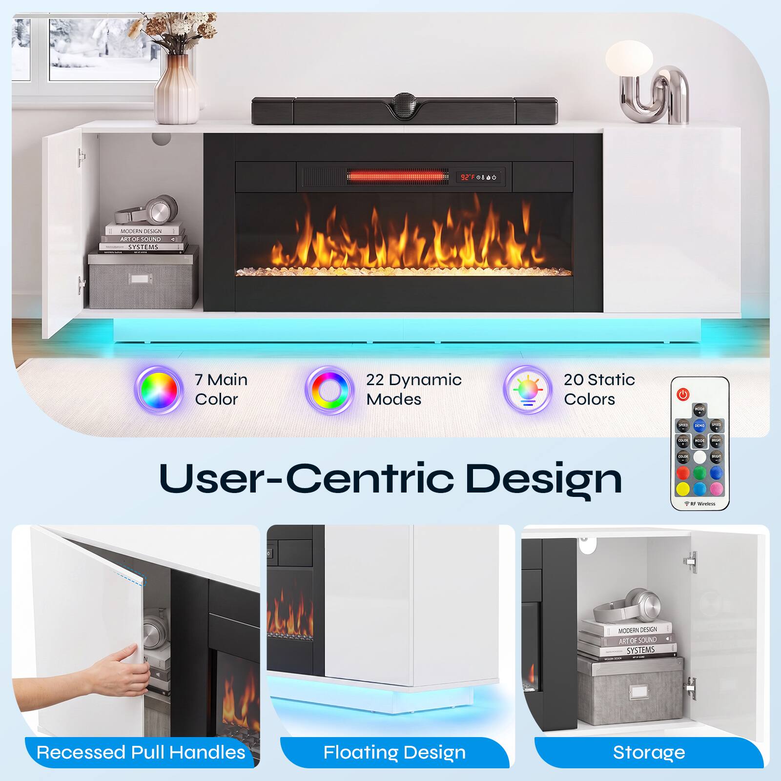 2F0100  
MODERN DESIGN ART OF SOUND SYSTEMS  
7 Main Color  
22 Dynamic Modes  
20 Static Colors  
PARK  
KINS  
2018  
User-Centric Design  
CODE WOOD IM 20:0 100 AF Wreten  
MODERN DESIGN ART OF SOUND SYSTEMS  
Recessed Pull Handles  
Floating Design  
Storage