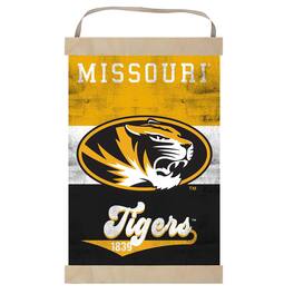 Jardine - Missouri Tigers Retro Logo Banner Sign - Yellow
