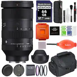 Sigma - 28-105mm f/2.8 DG DN Art Lens for Sony E Mount with Advance Accessories and Travel Bundle | 636965 - Black