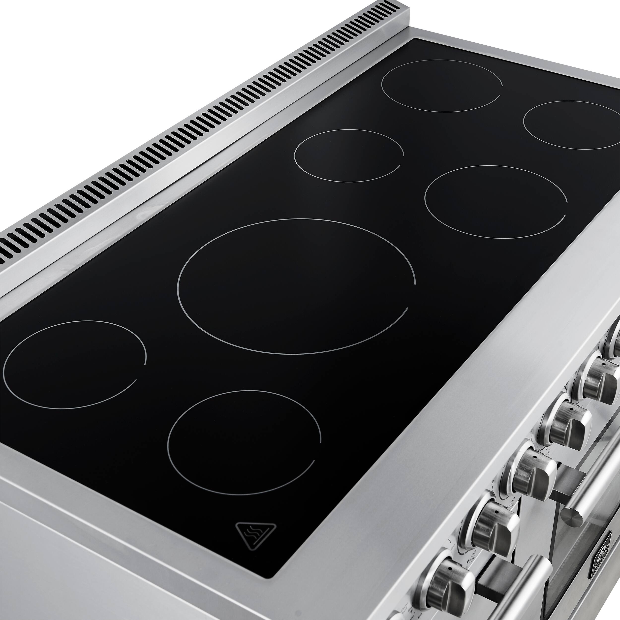 Alt View 3. Forno Appliances - Paolo 6.7 Cu. Ft. Freestanding Electric True Convection Range - Stainless Steel.