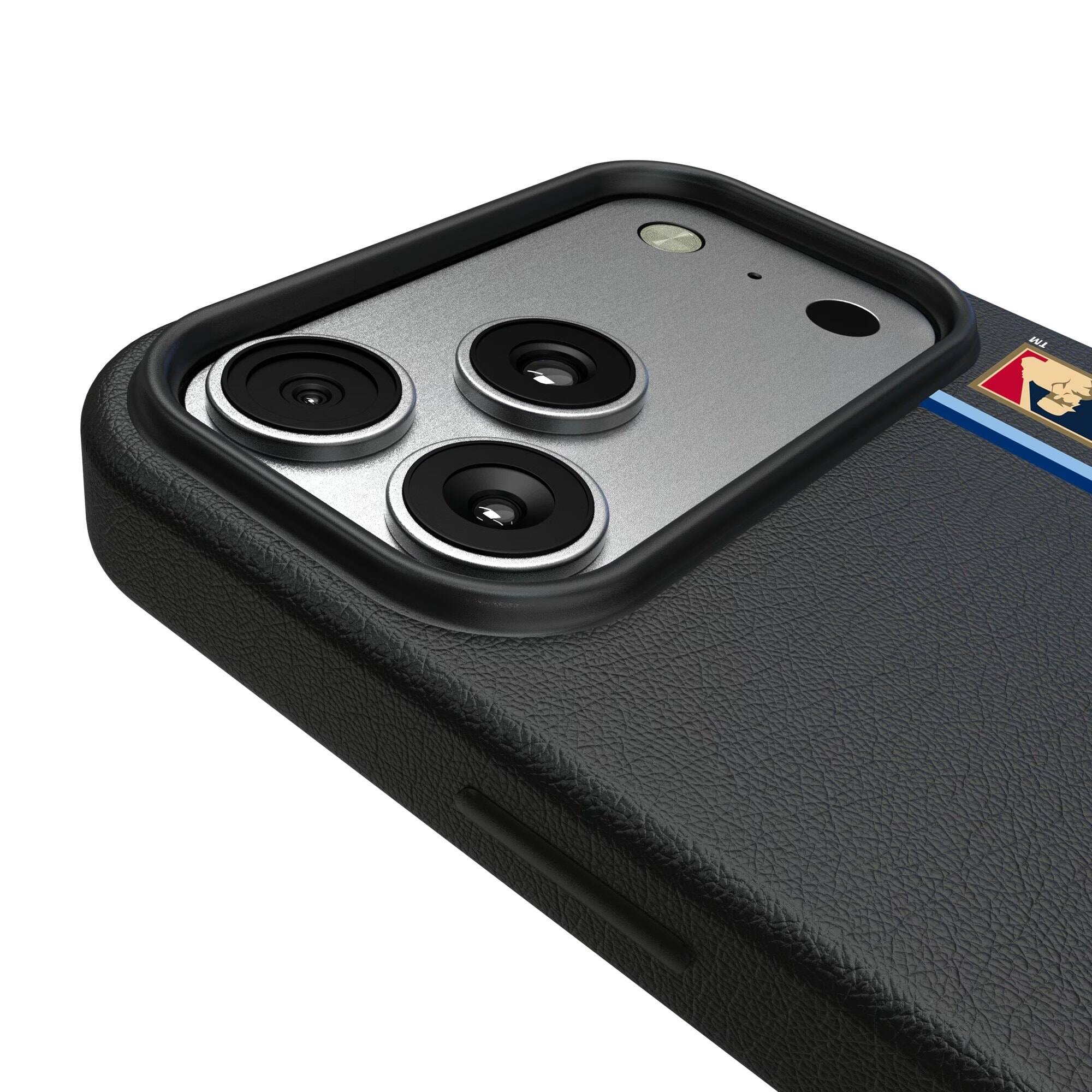Alt View 2. Keyscaper - Toronto Blue Jays 1977 Logo iPhone Magnetic Bump Case - 16 Pro - Black.