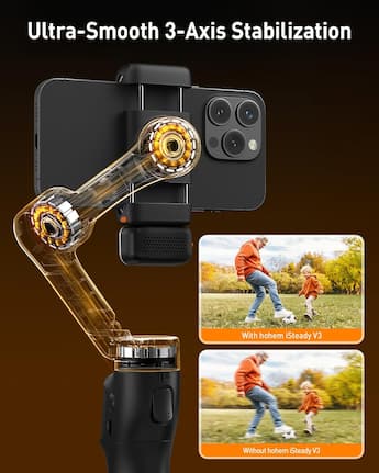 Hohem iSteady V3 3 Axis Gimbal Stabilizer for Smartphone w/ AI Hohem iSteady V3 3 Axis Gimbal Stabilizer for Smartphone w/ AI