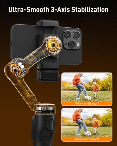 Hohem iSteady V3 3 Axis Gimbal Stabilizer for Smartphone w/ AI Hohem iSteady V3 3 Axis Gimbal Stabilizer for Smartphone w/ AI