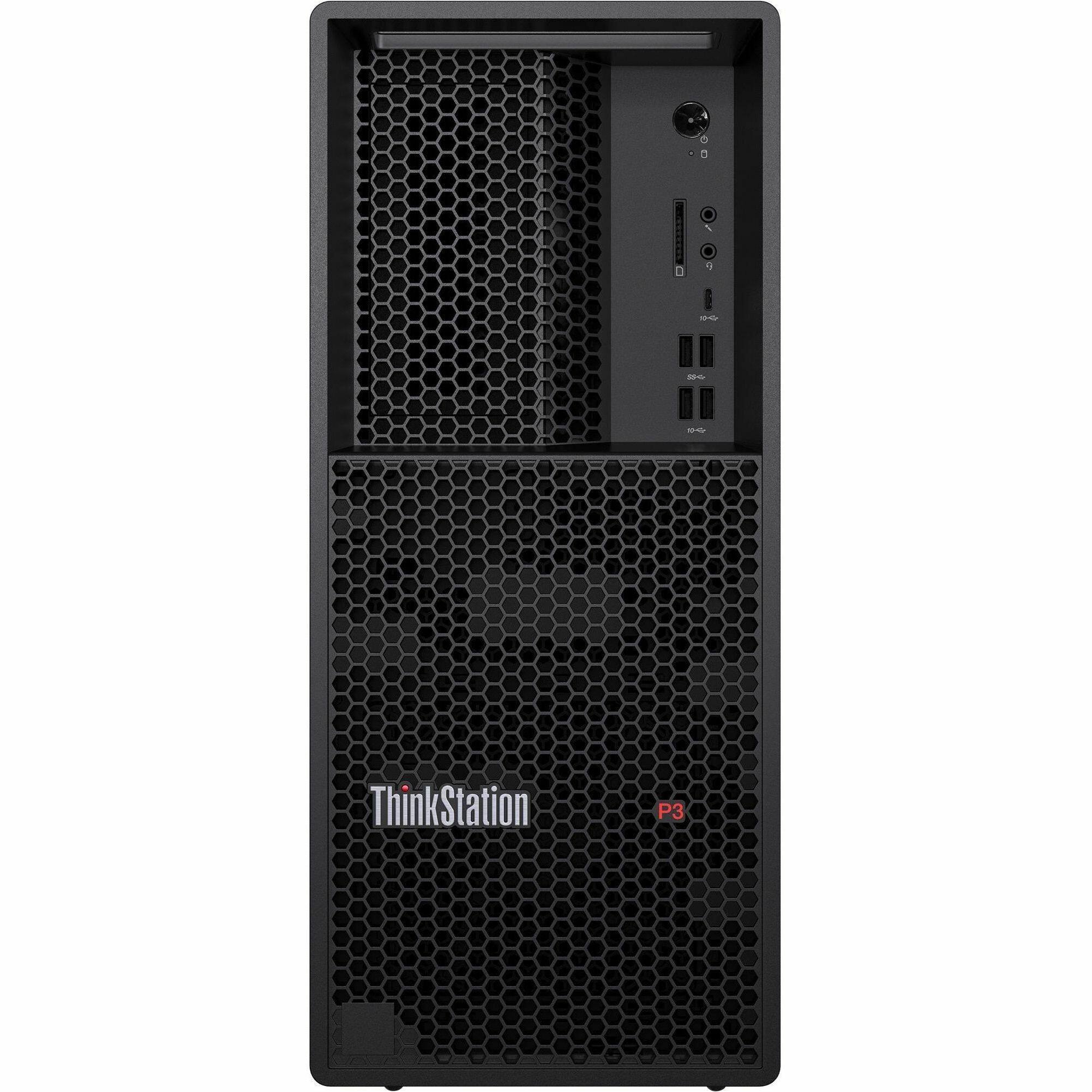 Alt View 8. Lenovo - Lenovo ThinkStation P3 30GS006GUS Workstation - 1 Core i5 13th Gen i5-13500 - vPro Technology - 32 GB - 1 TB SSD - Tower - Unknown.