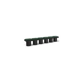 Meridian Furniture - Pavilion Bench - Green Boucle Fabric