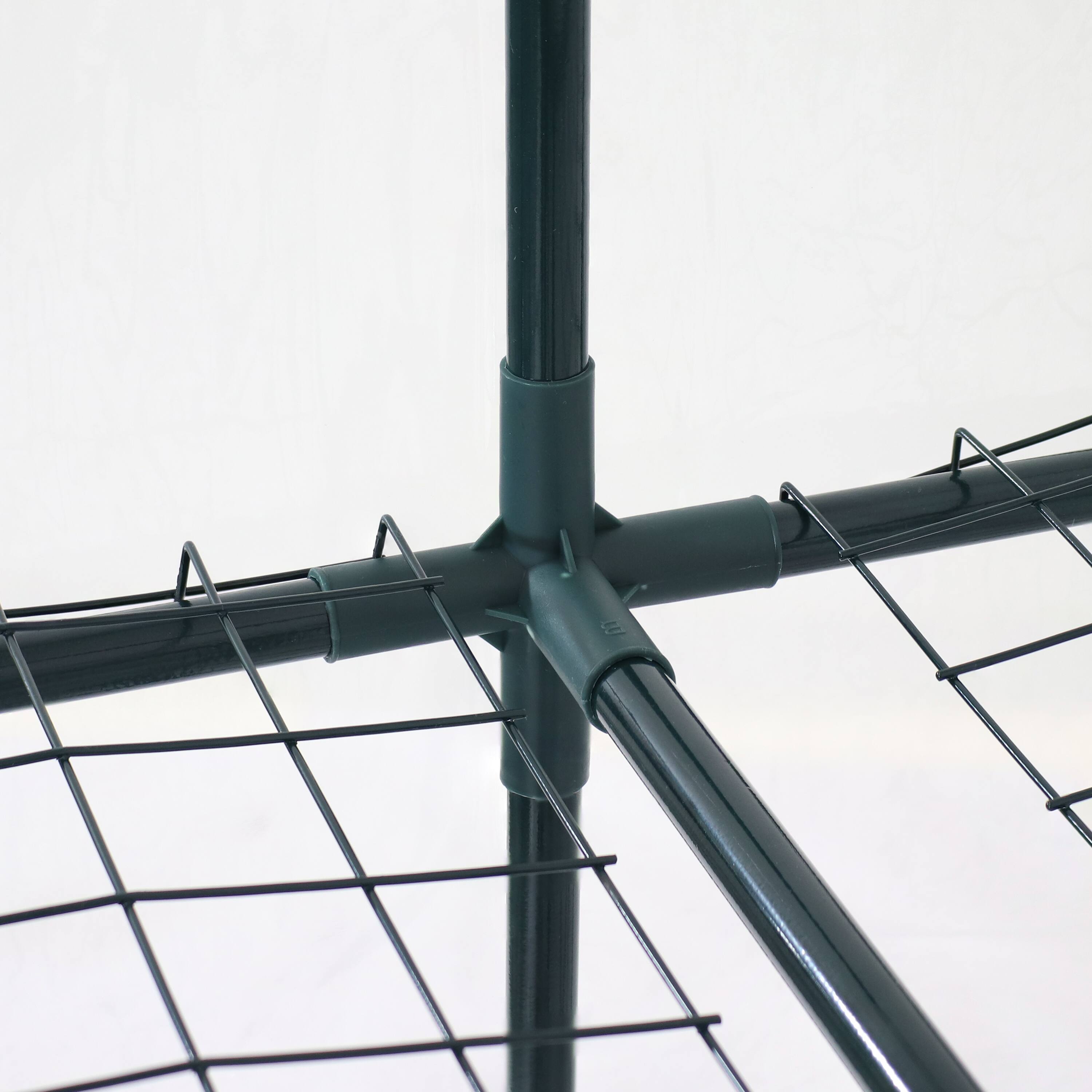 Alt View 7. Sunnydaze - Grandeur Walk-In Greenhouse with 4 Shelves for Outdoors - Clear.