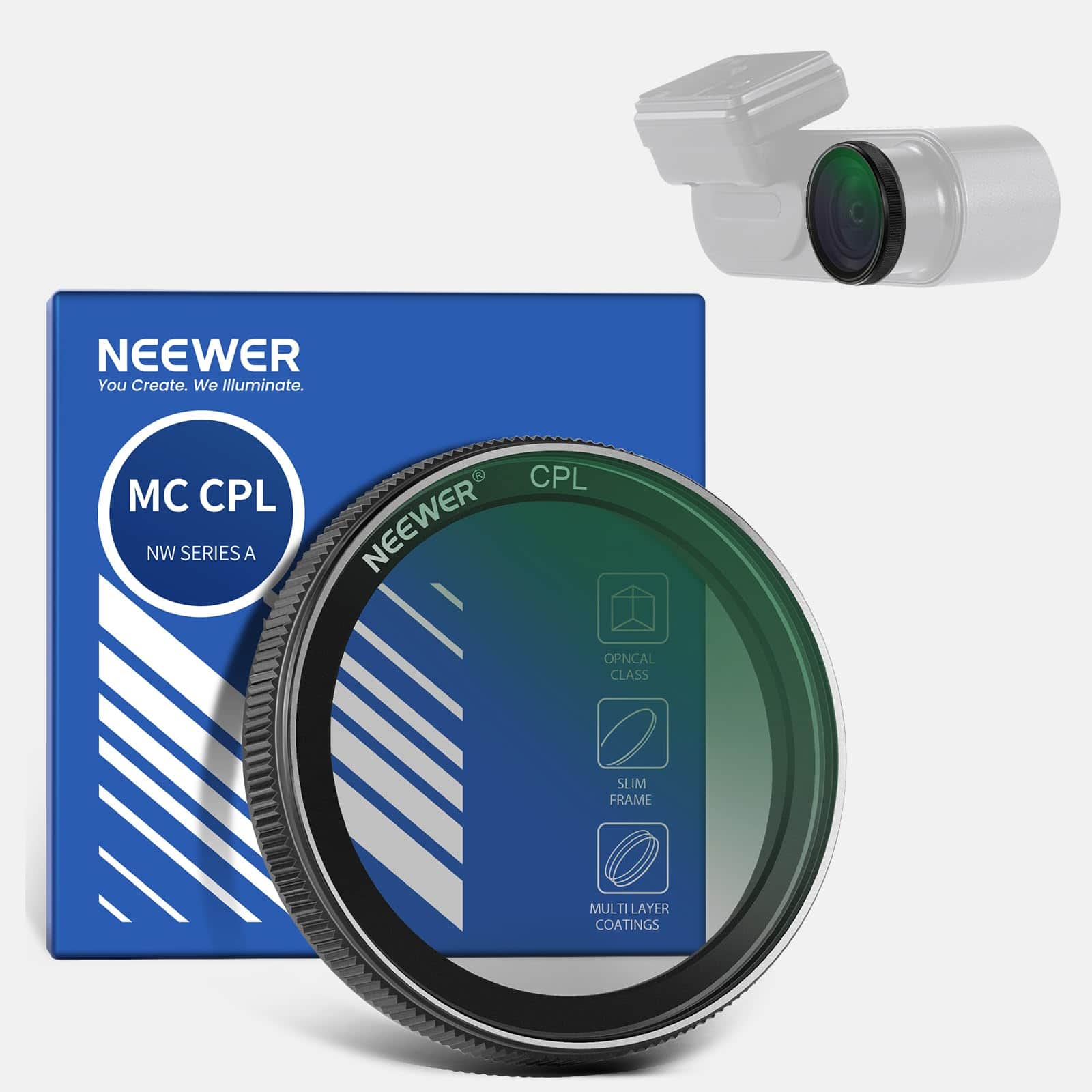 Neewer - CPL Filter for VIOFO A229/A139/A139Pro/T130/WM1 Dashcam, Reduce Glare