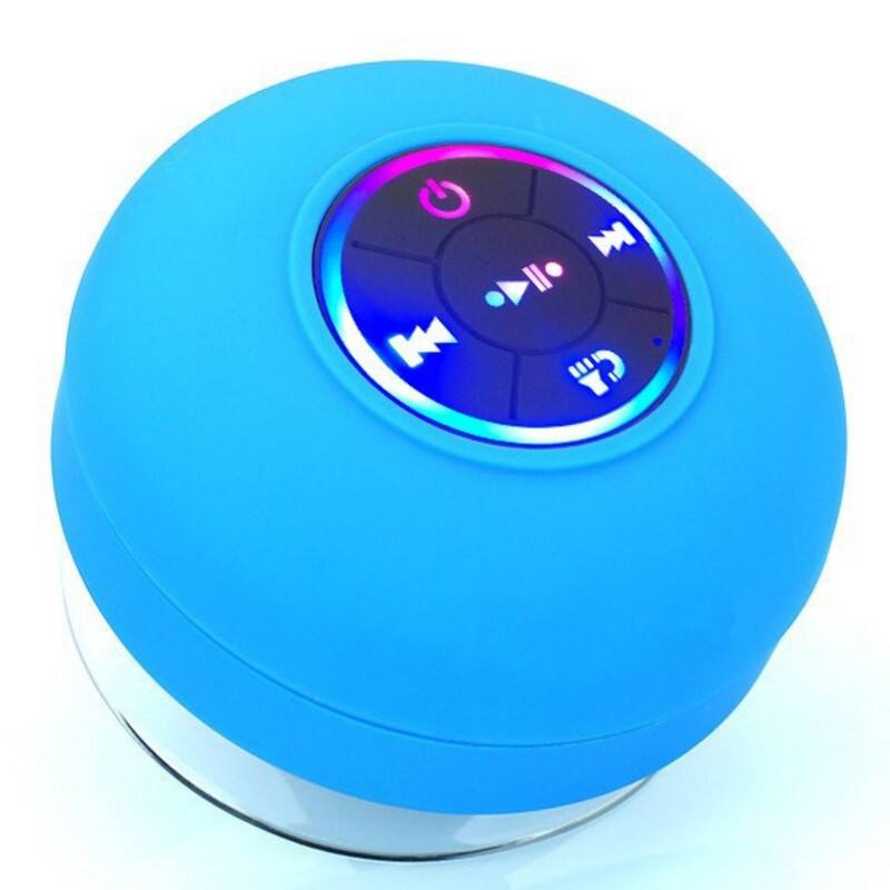 Front. SKRAN - Waterproof Shower Bluetooth Speaker - with Suction Cup & LED Light Portable & Easy to Use for Bathroom, Pool & Beach.