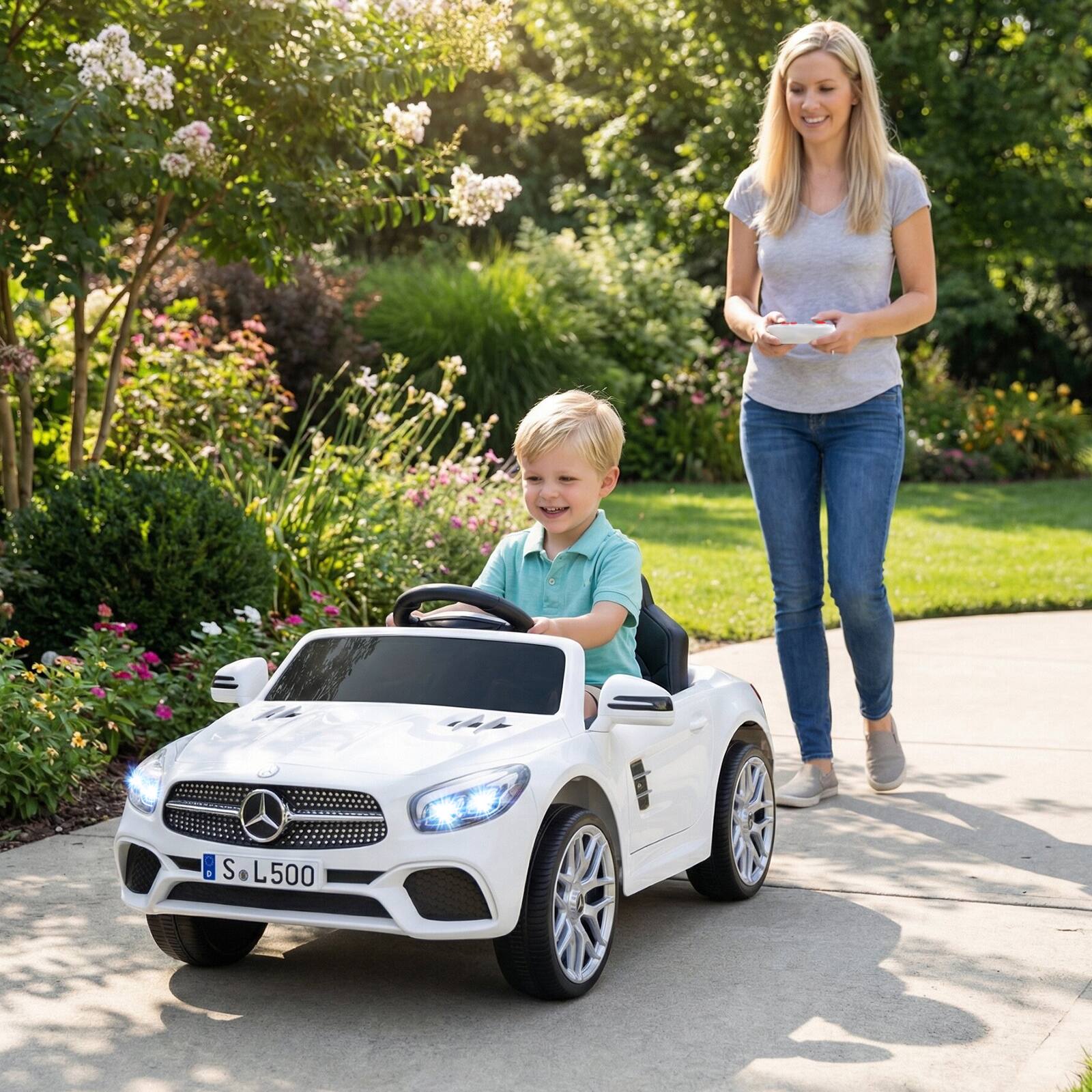 Alt View 1. Gymax - Gymax Licensed Mercedes-Benz SL R231 Kids Ride on Car 12V Electric Vehicle w/ Music White - White.