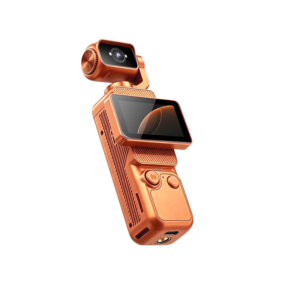 Angle. Umeiluce - Mini Pocket Vlogging Camera 1080P HD Video Recorder 90° Swivel Screen Wireless Wi-Fi Gift Camcorder - Orange.