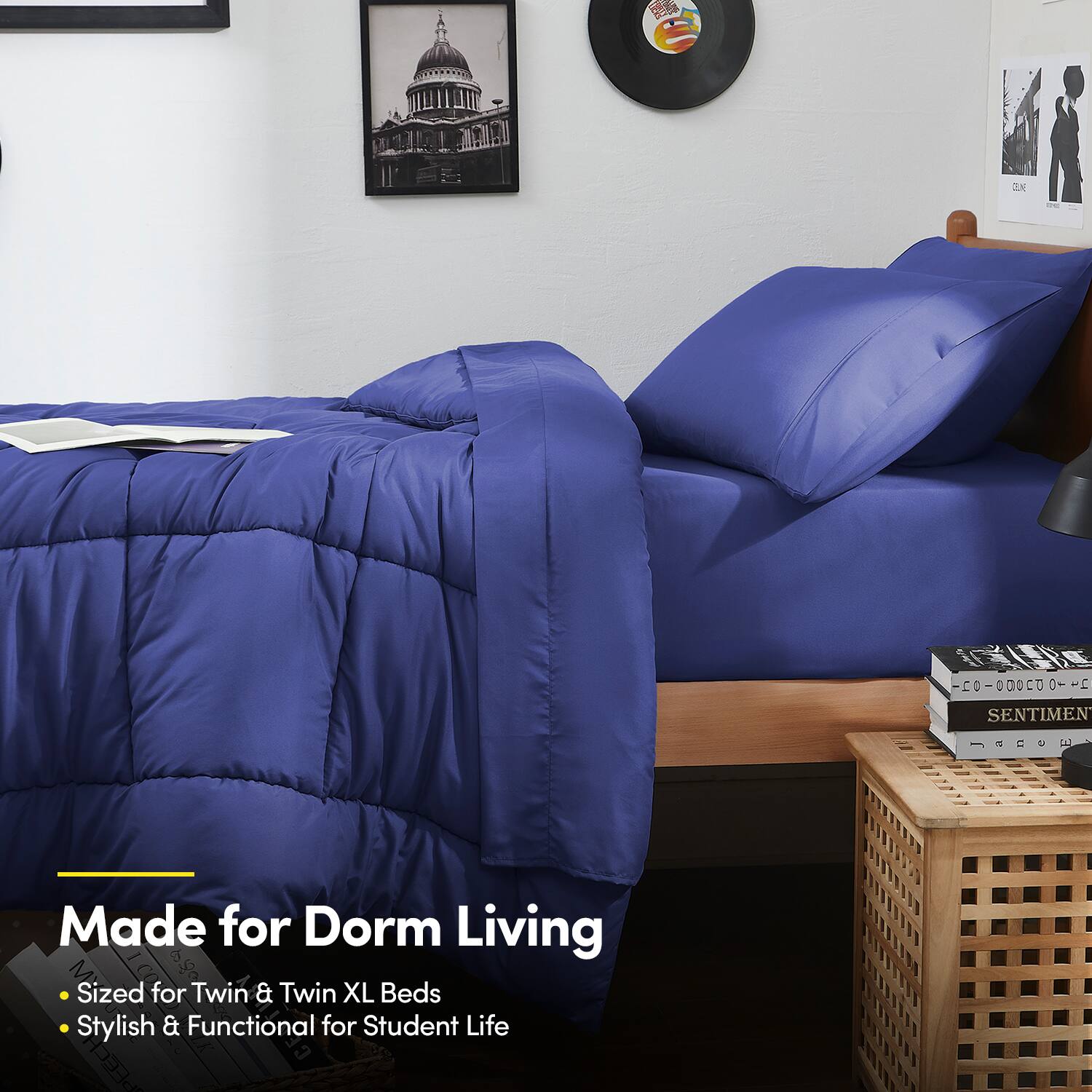 Made for Dorm Living  
- Sized for Twin & Twin XL Beds  
- Stylish & Functional for Student Life