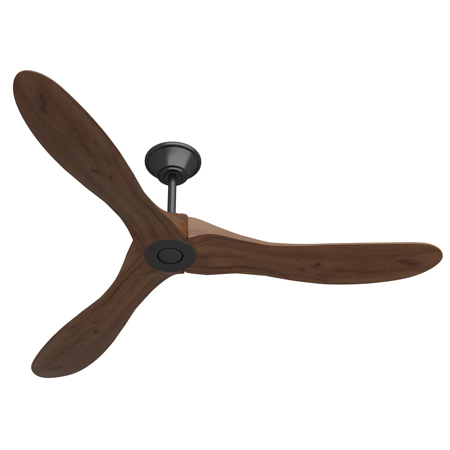 Left. Famapy - Famapy Solid Wood Ceiling Fan: Silent 6 - Speed, Reversible & Stylish - Brown.