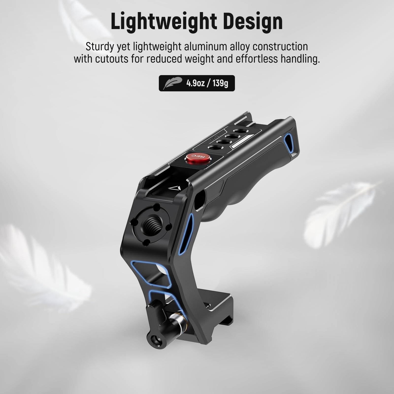 Lightweight Design

Sturdy yet lightweight aluminum alloy construction with cutouts for reduced weight and effortless handling.

4.9oz / 139g