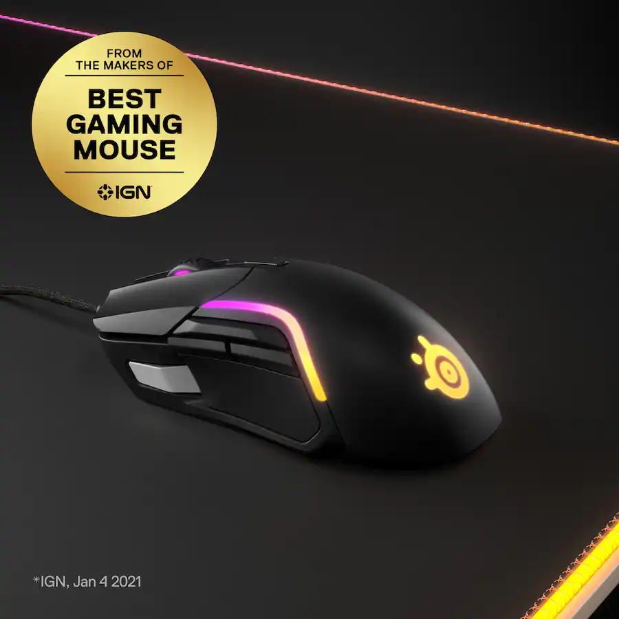 Red5 Mouse SteelSeries Rival 5 Wired Optical Gaming Mouse with RGB Lighting Wired ...