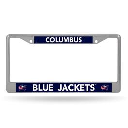 Rico Industries - Columbus Blue Jackets Lightweight Chrome Metal License Plate Frame - Multi