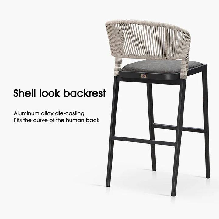 Shell look backrest  
Aluminum alloy die-casting  
Fits the curve of the human back