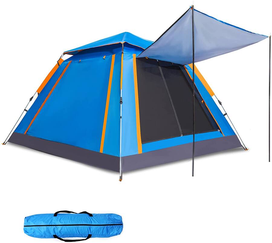 Glarewheel Instant Pop Up Tent 5 Person Blue - Best Buy