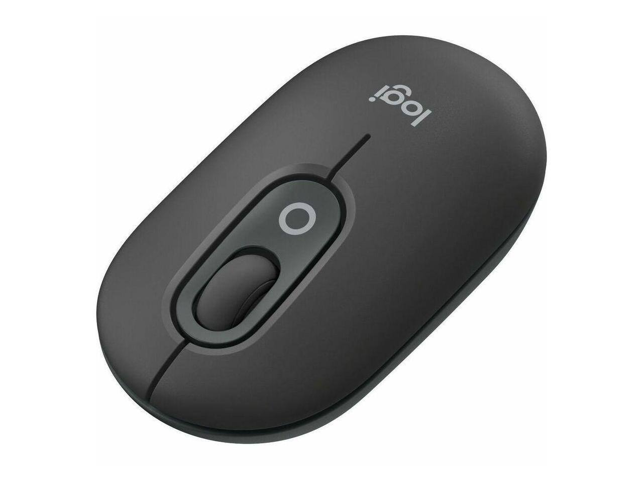 Alt View 2. Logitech - Logitech POP Mouse - Wireless, Custom Emojis, SilentTouch, Bluetooth, Multi-Device - Graphite - Graphite.