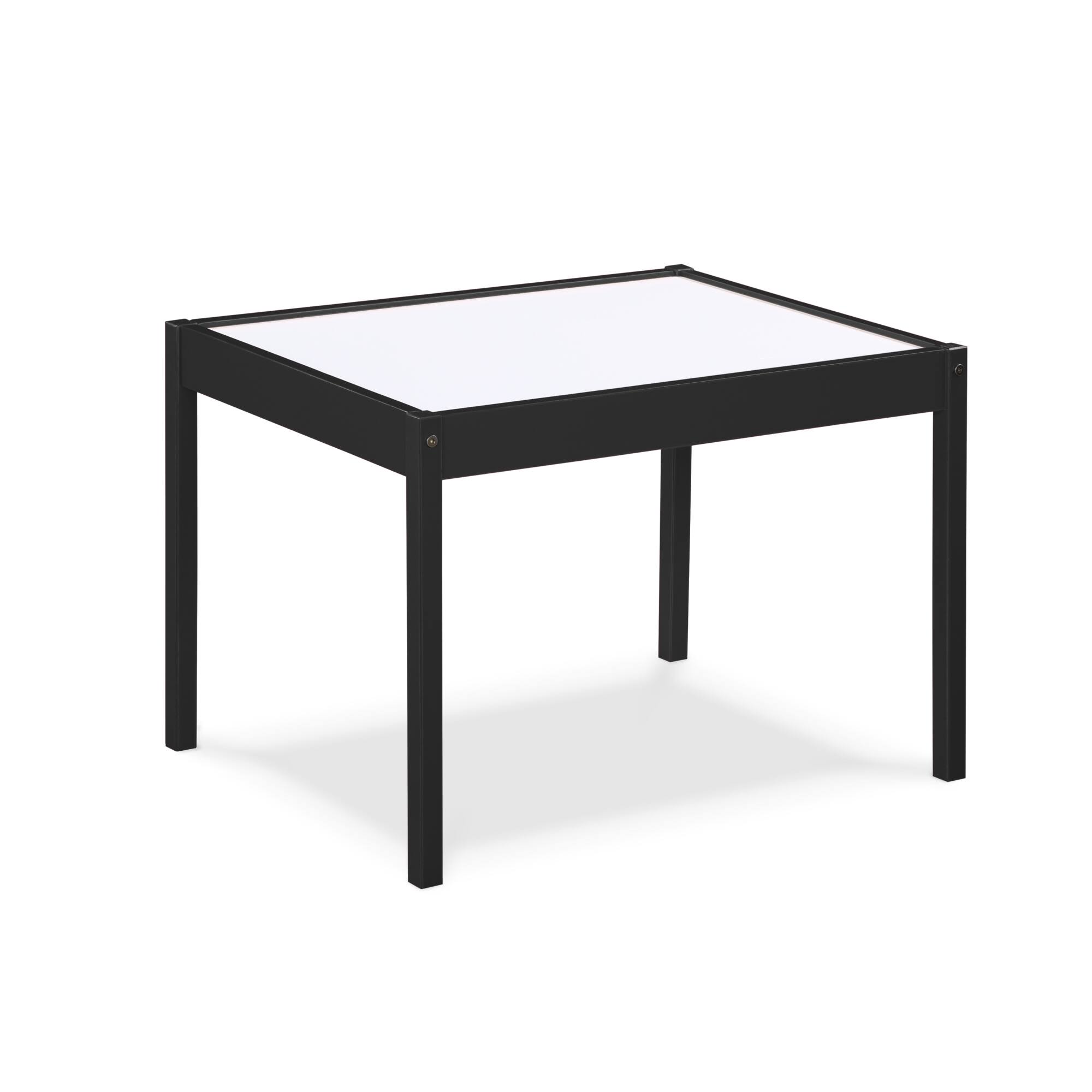 Alt View 1. GOODSILO - 3-Piece Children's Dry Erase Activity Table and Chair Set with Durable Wood Construction for Creative Play and Learning - Black.