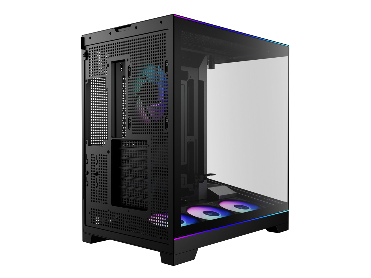 Alt View 6. GAMDIAS - Gamdias ATLAS P6 CG Black ABS / SPCC / Tempered Glass ATX Mid Tower Computer Case - Black.