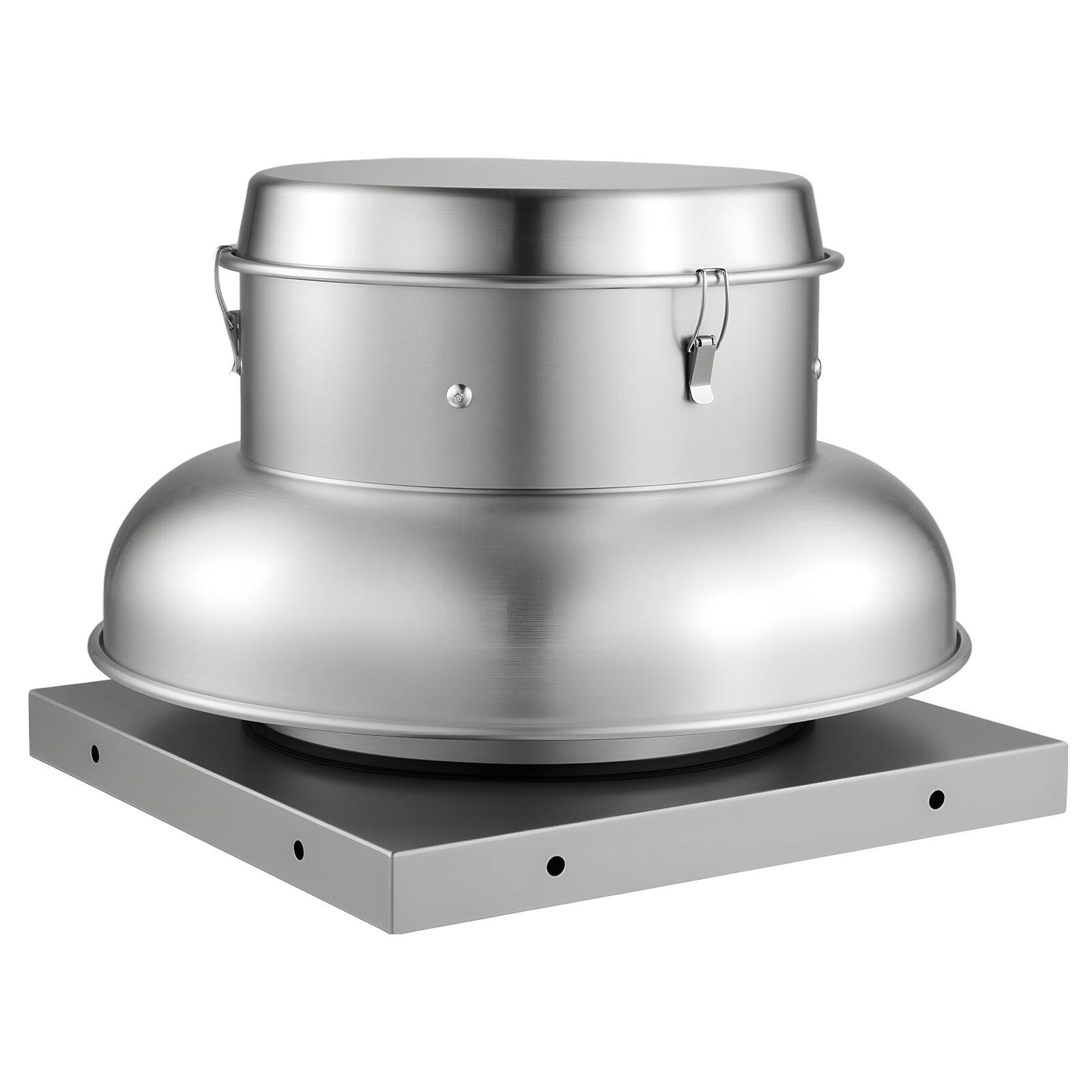 Front. VEVOR - Roof Exhaust Fan, Attic Vent Fan with High-Power Motor, 21 inch Fan Base Heavy-Duty Aluminum Alloy, Speed Control - Silver.