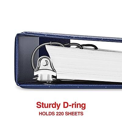 Sturdy D-ring  
Holds 220 Sheets