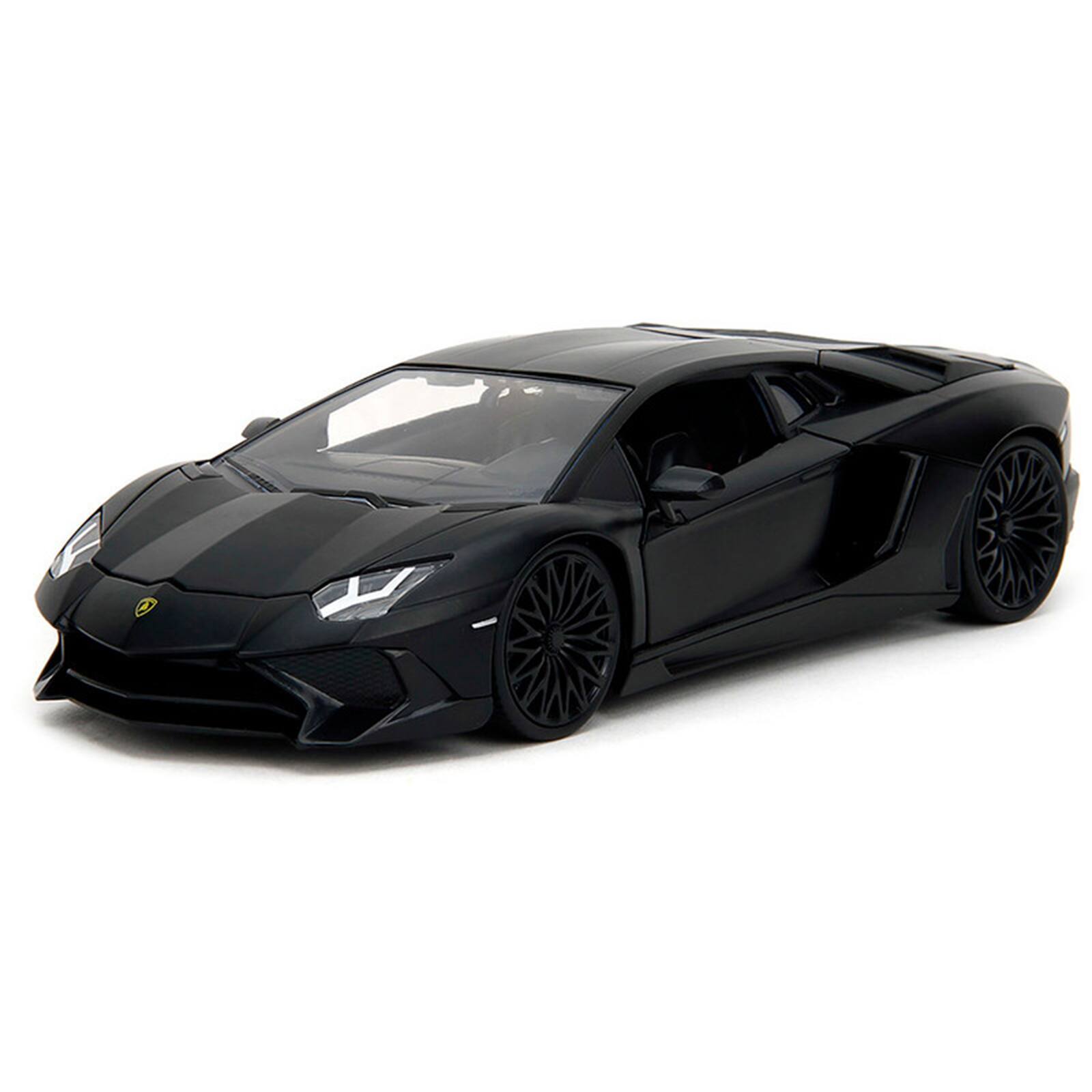 "Shaw's Lamborghini Aventador Matt Black ""Furious 7"" (2015) Movie ""Fast & Furious"" Series 1/24 Diecast Car Model by Jada" price history on PriceWatchPro