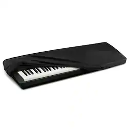 HQRP - Elastic Keyboard Dust Cover with Storage Bag for Yamaha 61-76 Key Digital Pianos and Synthesizers - Black