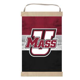 Jardine - UMass Minutemen Reversible Retro Logo Banner Sign - Maroon