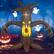 Angle. Costway - 7.8 Ft Halloween Inflatables Scary Dead Tree Halloween Decoration with Ghost - Brown.