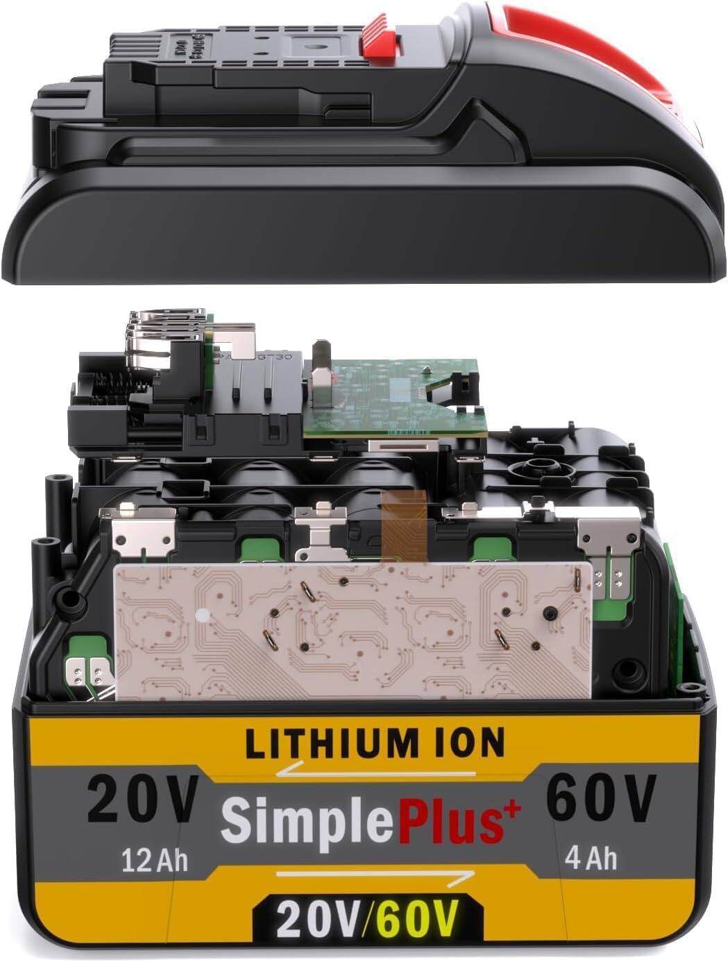 EM tec C LITHIUM ION 20V Plus+ 60V Simple 12Ah 4 Ah 20V/60V