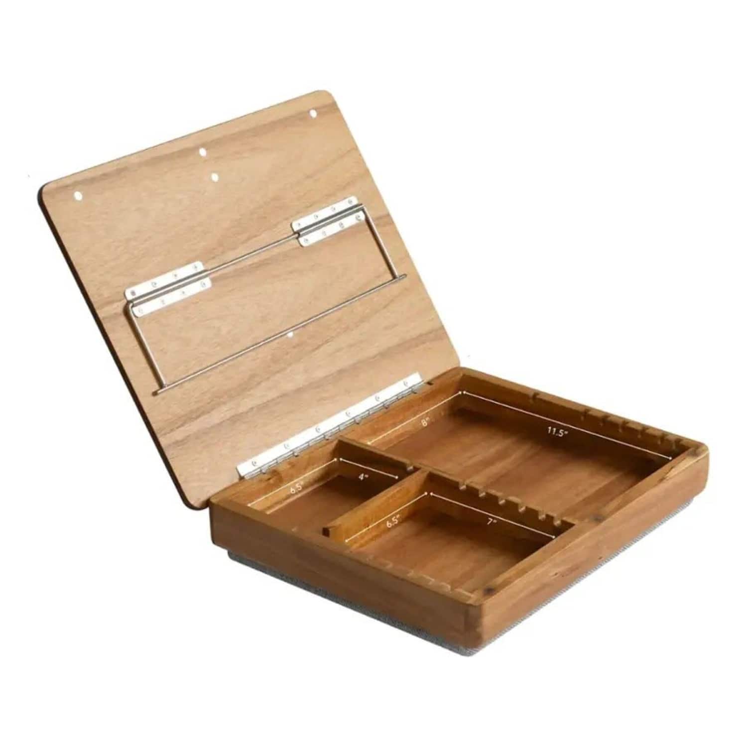 Rossie Home - Acacia Easel Lap Desk with Storage for 15.6 Laptop - Natural - Front_Zoom