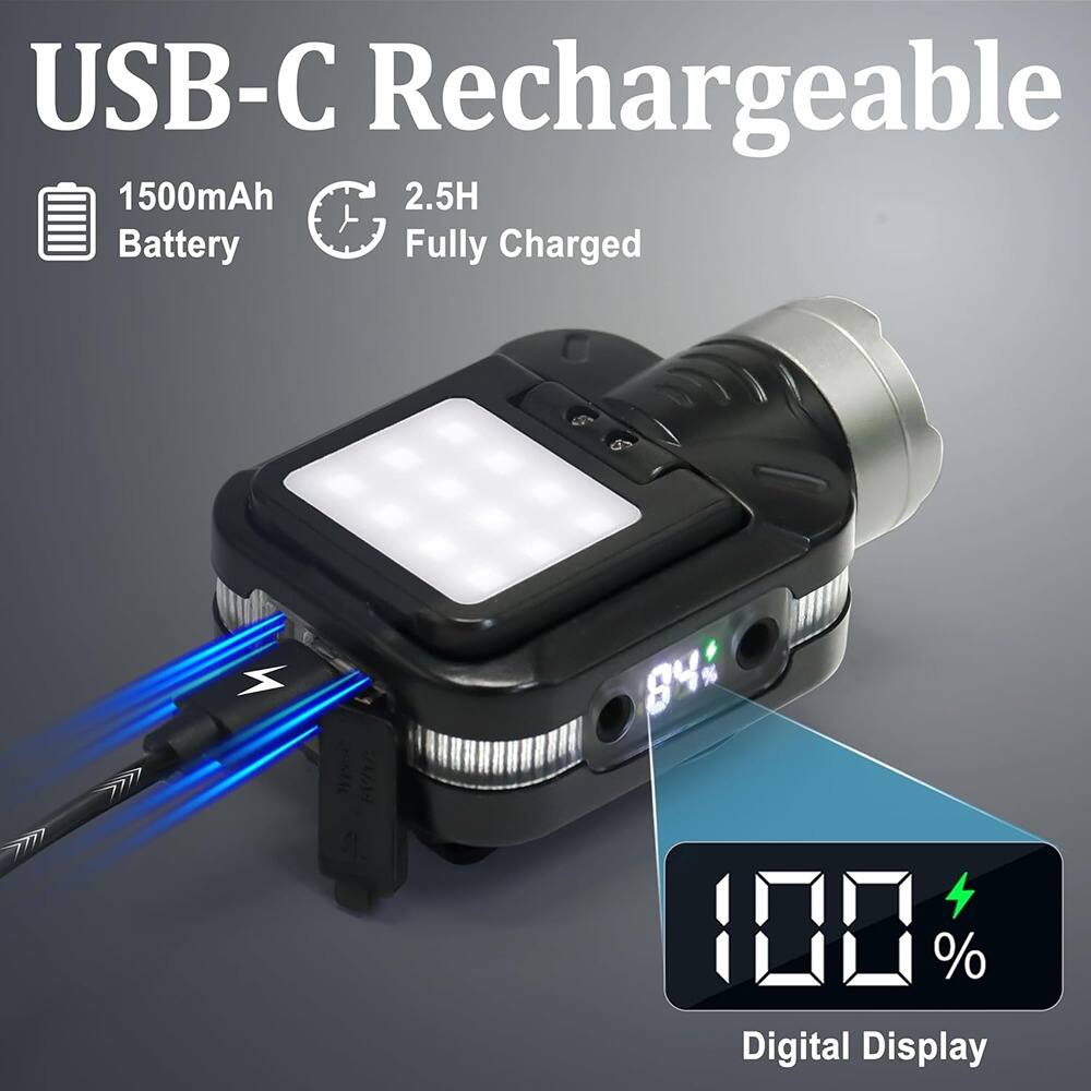 USB-C Rechargeable

1500mAh Battery

2.5H Fully Charged

Digital Display

84%