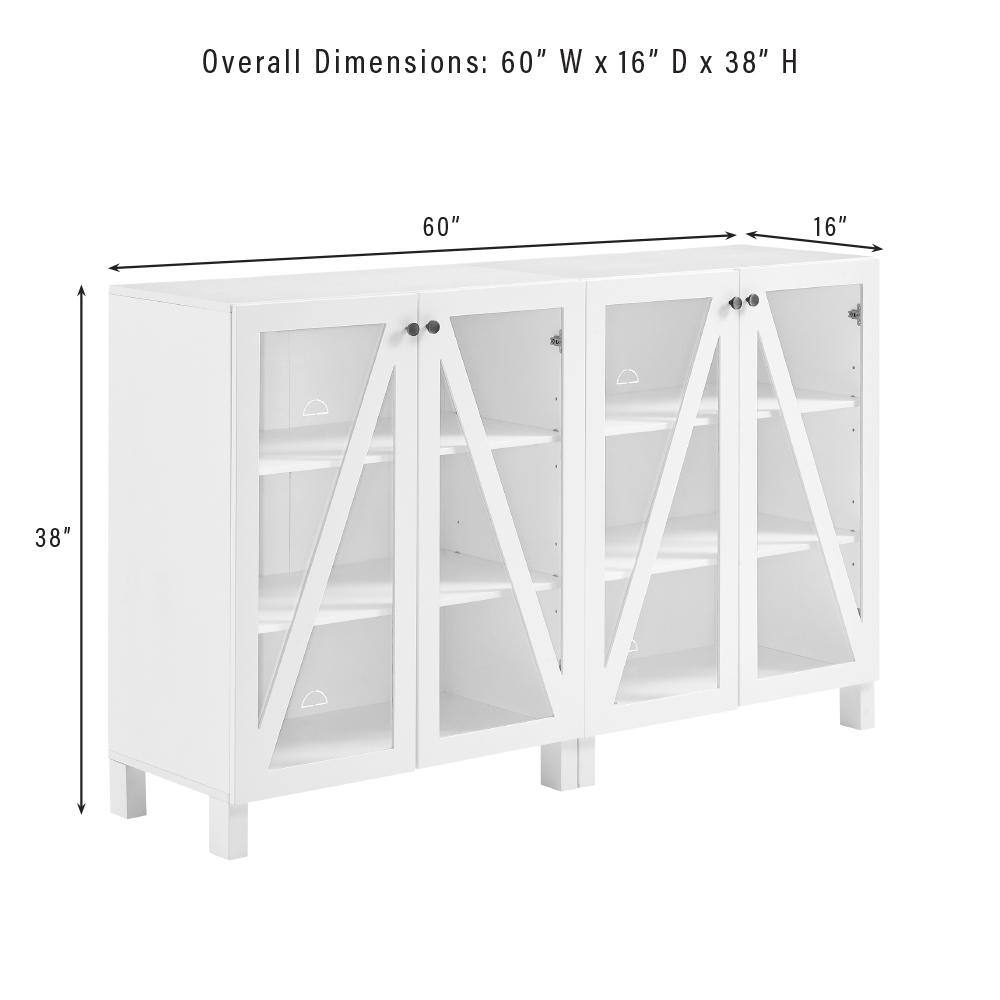 Overall Dimensions: 60" W x 16" D x 38" H