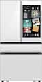 Samsung - 36 in. Wide Bespoke 23 cu. ft. Counter Depth 4-Door French Door Refrigerator with AI Family Hub+ - White Glass