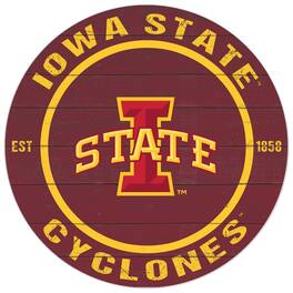 Jardine - Iowa State Cyclones 20'' x 20'' Indoor/Outdoor Circle Sign - Red