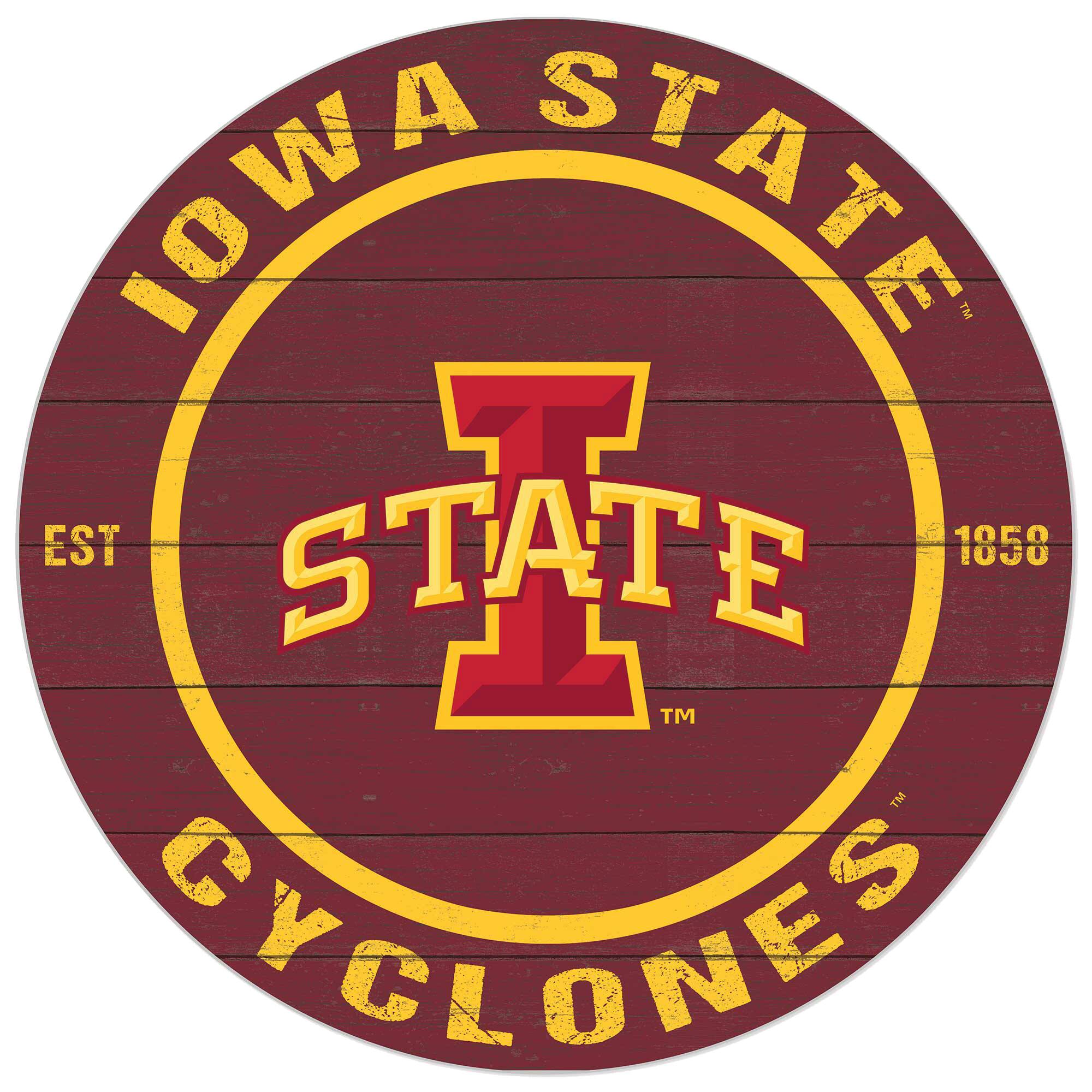 Iowa State Cyclones 20'' x 20'' Indoor/Outdoor Circle Sign