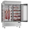 Front. Coolski - Coolski 54" Commercial Freezer, 49 Cu. Ft. 2 Door Reach-in Upright Freezer - Stainless steel.