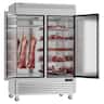 Coolski - 54" Commercial Freezer, 49 Cu. Ft. 2 Door Reach-in Upright Freezer - Stainless Steel