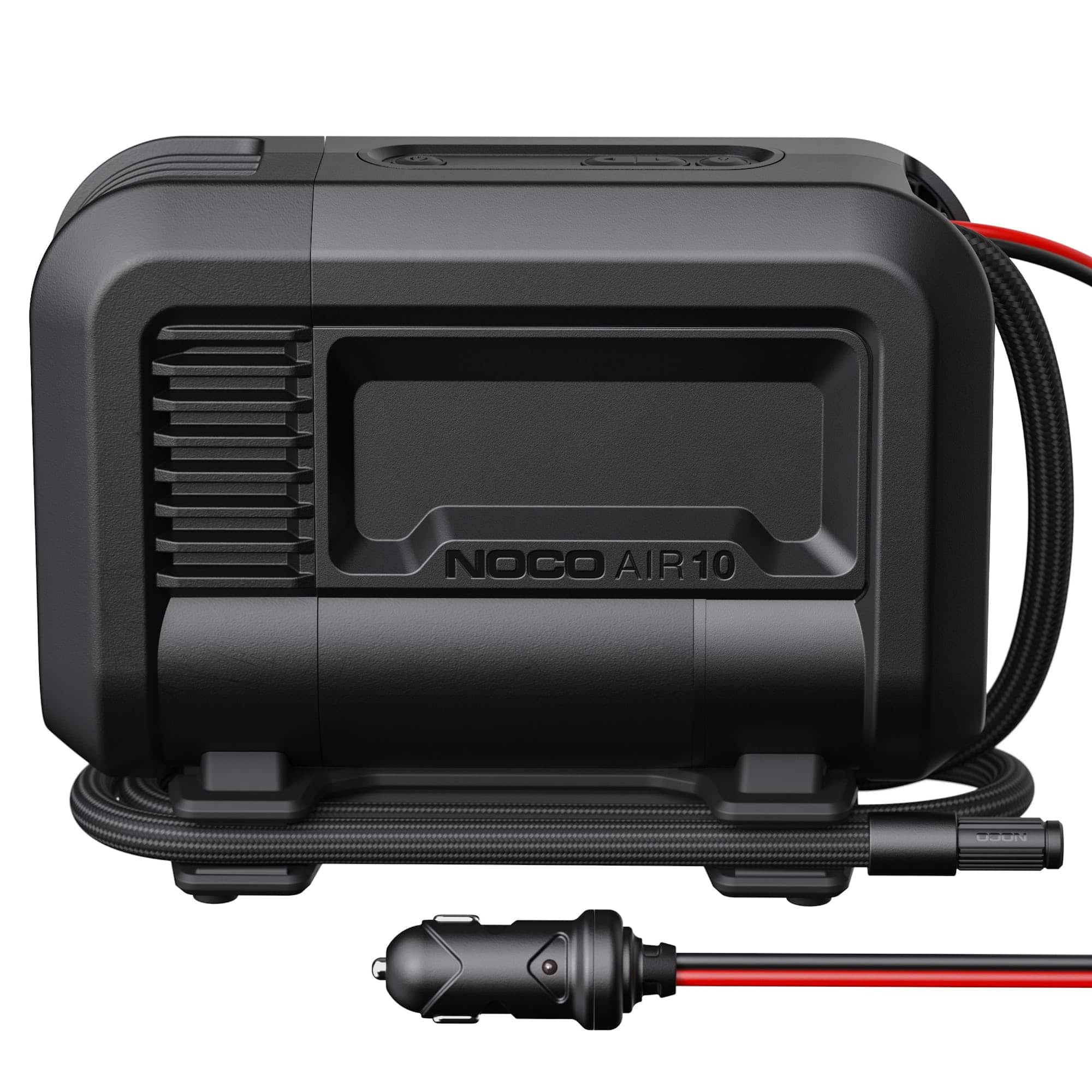 NOCO - AIR10: UltraFast 10A 12V Portable Tire Inflator & Air Compressor, 60 PSI Max, Digital Gauge with Auto-Shutoff - Black