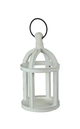 Things2Die4 - Wood Hanging Terrarium Succulent Planter Holder Decorative Geometric Box - White