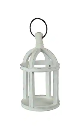 Front. Things2Die4 - White Wood Hanging Terrarium Succulent Planter Holder Decorative Geometric Box - White.