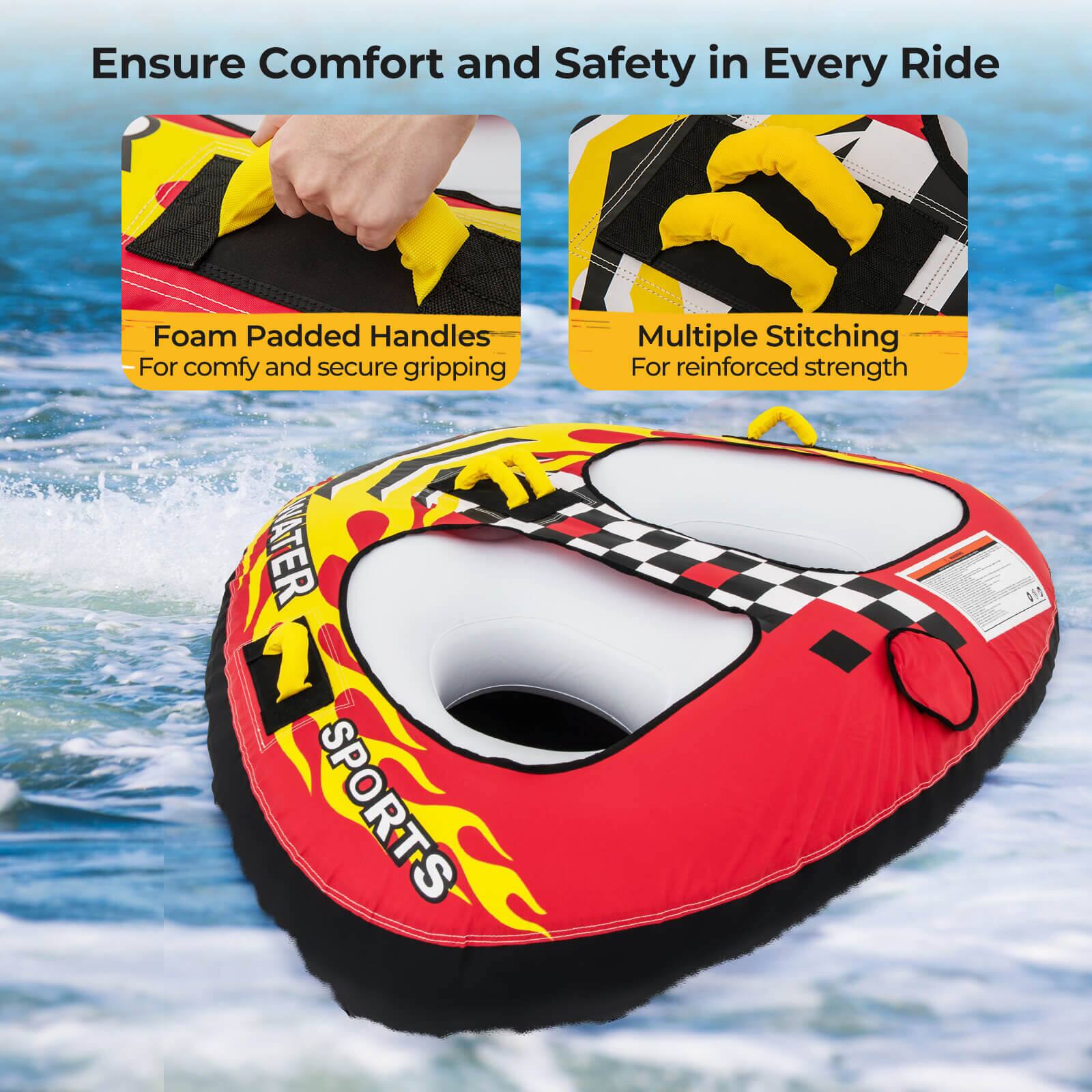 Ensure Comfort and Safety in Every Ride

Foam Padded Handles - For comfy and secure gripping

Multiple Stitching - For reinforced strength

WATER SPORTS 010