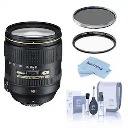 Bundle - Nikon - 24-120mm f/4G ED-IF AF-S NIKKOR VR Lens, with Tiffen 77mm UV and CPL Filters
