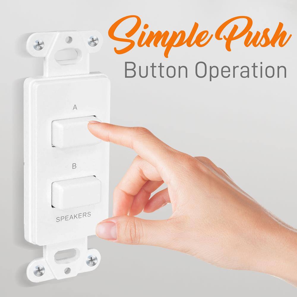 Simple Push Button Operation

A  
B  
SPEAKERS
