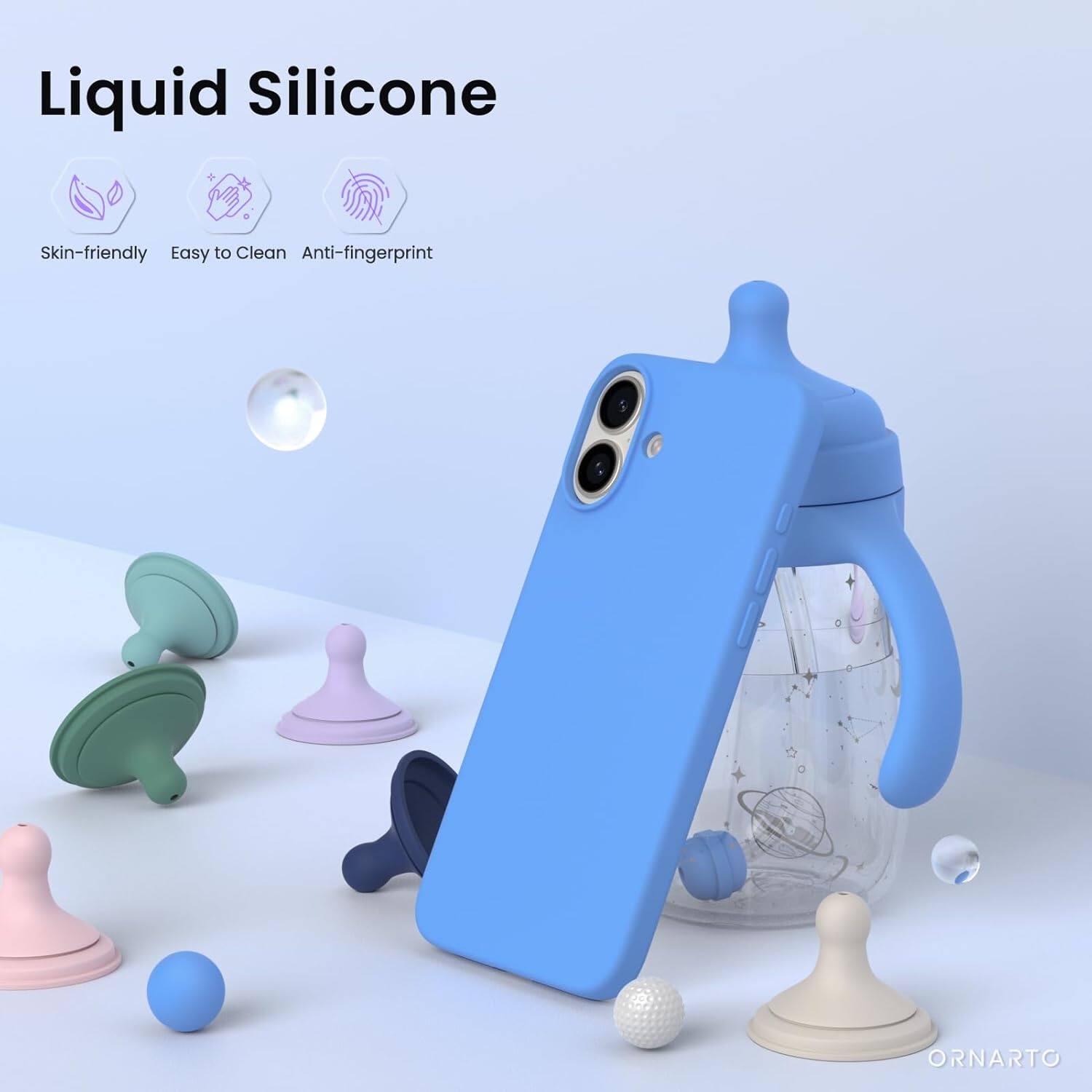 Liquid Silicone Skin-friendly Easy to Clean Anti-fingerprint ORNARTO