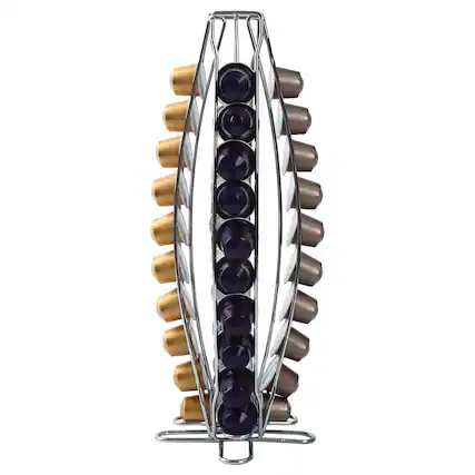 Front. Hansmart - LORENA COFFEE POD SHELVES Holder Rotating Rack Coffee Capsule Stand Storage Shelve Organization Holder.