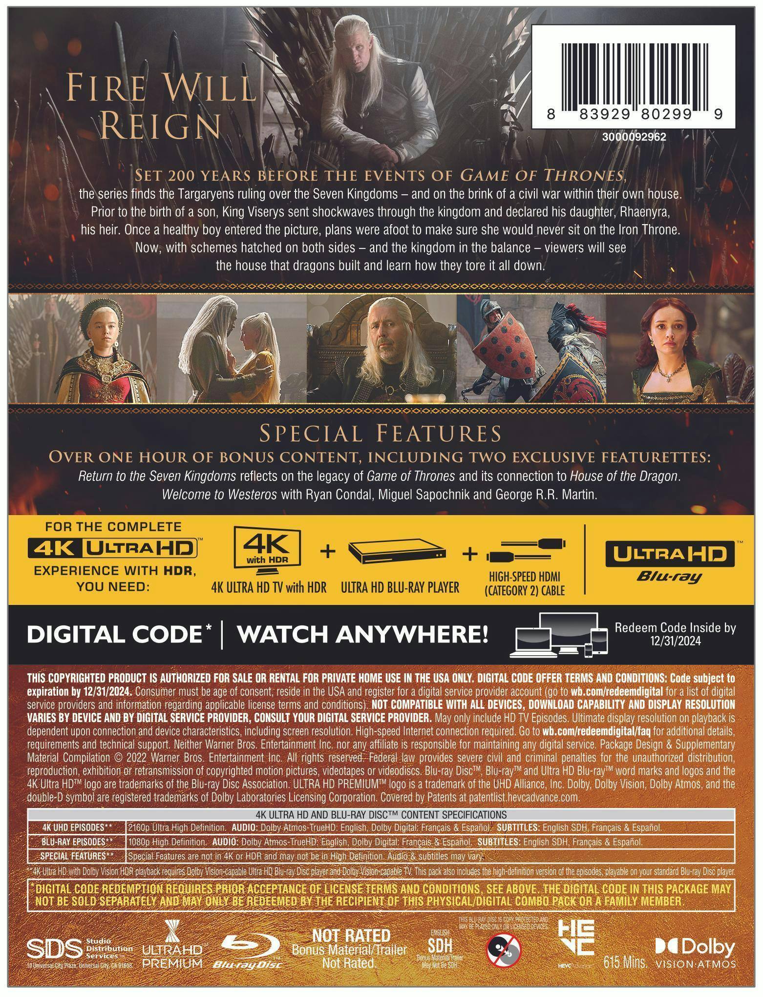 Back. House of the Dragon (4K Ultra HD Steelbook) [UHD].